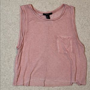 light pink cropped tank top